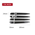 One Set Car Carbon Fiber Outside Door Handle with Smart Hole Decorative Sticker for Mazda CX-5 2017-