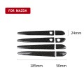 Car Carbon Fiber Outside Door Handle with Smart Hole Decorative Sticker for Mazda CX-5 2017-2018, Le