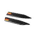 Car Carbon Fiber German Flag Pattern Rearview Mirror Anti-collision Sticker for Audi TT, Left and Ri