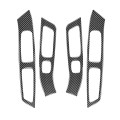 4 PCS Car Carbon Fiber Window Lifting Panel Decorative Stickers for Volvo V60 2010-2017 / S60 2010-2