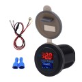 Universal Car Single Port USB Charger Power Outlet Adapter 2.1A 5V IP66 with LED Digital Voltmeter +