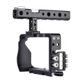 YELANGU C6 Camera Video Cage Handle Stabilizer for Sony A6000 / A6300 / A6500 / A6400(Black)