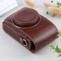 Vertical Flip Full Body Camera PU Leather Case Bag with Strap for Ricoh GR III / GRII, Sony ZV-1 / D