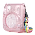 Glitter Power Crystal Case with Strap for FUJIFILM Instax mini 11 (Pink)