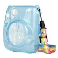 Glitter Power Crystal Case with Strap for FUJIFILM Instax mini 11 (Blue)