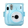 Glitter Power Crystal Case with Strap for FUJIFILM Instax mini 11 (Blue)