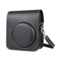 Full Body Camera Retro PU Leather Case Bag with Strap for FUJIFILM instax mini 40 (Black)