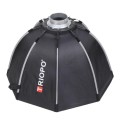 TRIOPO K2-120 120cm Speedlite Flash Octagon Parabolic Softbox Bowens Mount Diffuser (Black)