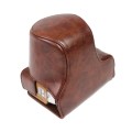 PU Leather Camera Full Body Case Bag with Strap for FUJIFILM X-A7 / X-A20 (15-55mm Lens) (Coffee)