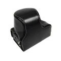 Full Body Camera PU Leather Case Bag for Sony LCE-7C / Alpha 7C / A7C 28-60mm / 40.5mm Lens(Black)