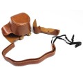 Full Body Camera PU Leather Case Bag for Sony LCE-7C / Alpha 7C / A7C 28-60mm / 40.5mm Lens(Brown)