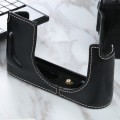 1/4 inch Thread PU Leather Camera Half Case Base for Leica Q2(Black)