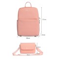 CADeN Camera Layered Laptop Backpacks Large Capacity Shockproof Bags, Size: 37 x 17 x 30cm (Pink)