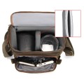 CADEN N1 Large Retro Multifunctional Canvas Waterproof Digital Camera Photography Shoulder Bag(Coffe