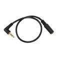 5 PCS 13cm Elbow 3.5mm Audio Male to Female PC Camera Microphone Adapter Cable(Black)