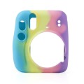 Rainbow Soft Silicone Protective Case for Fujifilm Instax mini 11 (Dark Blue)