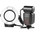 TRIOPO TR-15EX Macro Ring TTL Flash Light with 6 Different Size Adapter Rings For Canon E-TTL(Black)