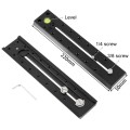 BEXIN B220-50 220mm Length Aluminum Alloy Extended Quick Release Plate for Manfrotto / Sachtler (Bla