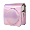For FUJIFILM instax Square SQ1 Aurora Colorful PU Leather Camera Case Bag with Strap(Pink)