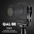 Fotopro QAL-88 2 in 1 Vertical Shoot 1 / 4 inch  Quick Release L Plate Bracket Base Holder(Black)