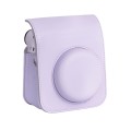 For FUJIFILM instax mini 12 Full Body Leather Case Camera Bag with Strap (Purple)