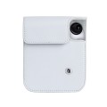 For FUJIFILM instax mini 12 Full Body Leather Case Camera Bag with Strap (White)