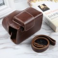 For Nikon Z50 / Z30 Camera Full Body Magnetic Leather Camera Case Bag with Strap (Coffee)