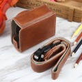 For Canon PowerShot G7 X Full Body Camera PU Leather Camera Case Bag with Strap (Brown)