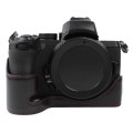 1/4 inch Thread PU Leather Camera Half Case Base for Nikon Z50(Black)
