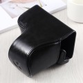 Full Body Camera PU Leather Case Bag with Strap for Sony A6400 / ILCE-A6400 (Black)