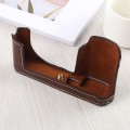 1/4 inch Thread PU Leather Camera Half Case Base for Leica TL (Typ 701) (Coffee)