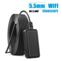 F220 5.5mm HD 5.0MP WIFI Endoscope Inspection Camera with 6 LEDs, Length: 10m