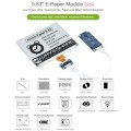 Waveshare 5.83 inch 648x480 Pixel Black White E-Paper E-Ink Display Module for Raspberry Pi Pico, SP