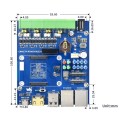 Waveshare Dual ETH Quad RS485 Base Board B for Raspberry Pi CM4, Gigabit Ethernet