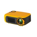 A2000 Portable Projector 800 Lumen LCD Home Theater Video Projector, Support 1080P, EU Plug (Yellow)