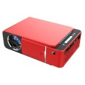 T6 3500ANSI Lumens 1080P LCD Mini Theater Projector, Standard Version, EU Plug (Red)
