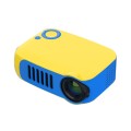 A2000 1080P Mini Portable Smart Projector Children Projector, US Plug(Yellow Blue)