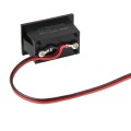 V40D 2 Wires Red Light Display Mini Waterproof IPX4 Digital Voltage Meter, Measure Voltage: DC 15-12