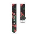 20mm For Fossil Mens Sport Camouflage Silicone  Watch Band with Silver Buckle(1)