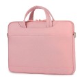 For 13.3-14 inch Laptop Multi-function Laptop Single Shoulder Bag Handbag(Pink)