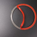 4 PCS Car Carbon Fiber Door Horn Ring Decorative Sticker for Mercedes-Benz C Class W205 C180 C200 C3