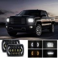 7 inch(5X7)/(7X6) H4 DC 9V-30V 30000LM 300W 8LEDs Car Square Shape LED Headlight Lamps for Jeep Wran