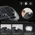 7 inch(5X7)/(7X6) H4 DC 9V-30V 30000LM 300W 8LEDs Car Square Shape LED Headlight Lamps for Jeep Wran