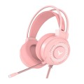 2 PCS G58 Head-Mounted Gaming Wired Headset with Microphone, Cable Length: about 2m, Color:Pink Colo