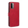 For Xiaomi Redmi Note 9 4G DG.MING Retro Oil Side Horizontal Flip Leather Case with Holder & Card Sl