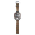 For Garmin Forerunner 310XT Two-color Silicone Watch Band(Grey Orange)
