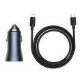 Baseus TZCCJD-B0G 40W USB + Type-C / USB-C Car Fast Charging Charger Set with 1m Type-C / USB-C to 8