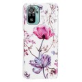 For Xiaomi Redmi Note 10 4G Electroplating TPU Protective Case(Lotus)