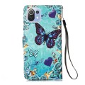 For Xiaomi Mi 11 Lite Colored Drawing Pattern Plain Weave Horizontal Flip Leather Case with Holder &