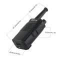 RETEVIS RT67 0.5W PMR446 16CHS Two Way Radio Mini Handheld Walkie Talkie, EU Plug(Black)